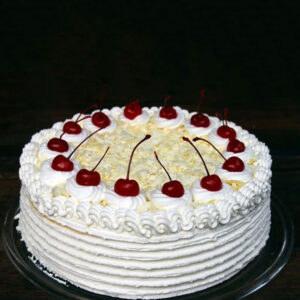 cherrybloassam white forest cake