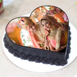 Heart Shape Choco photo Cake