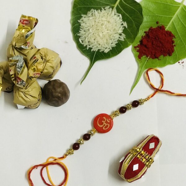 Handmade Designer Rakhi with Chocolates Set