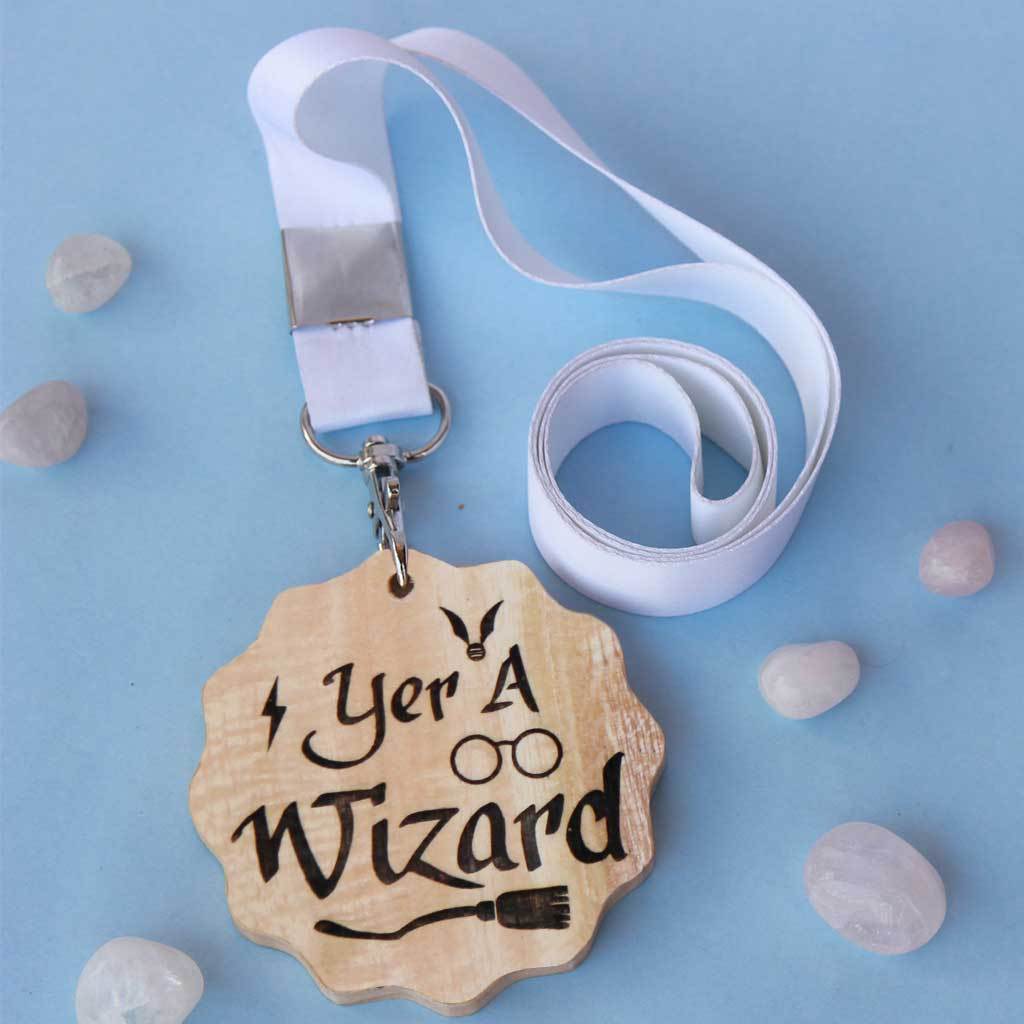 Yer A Wizard Wooden Medal
