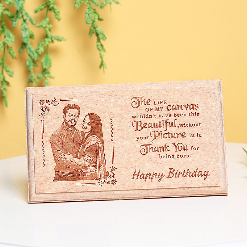 personalised thanking you wooden frame ven