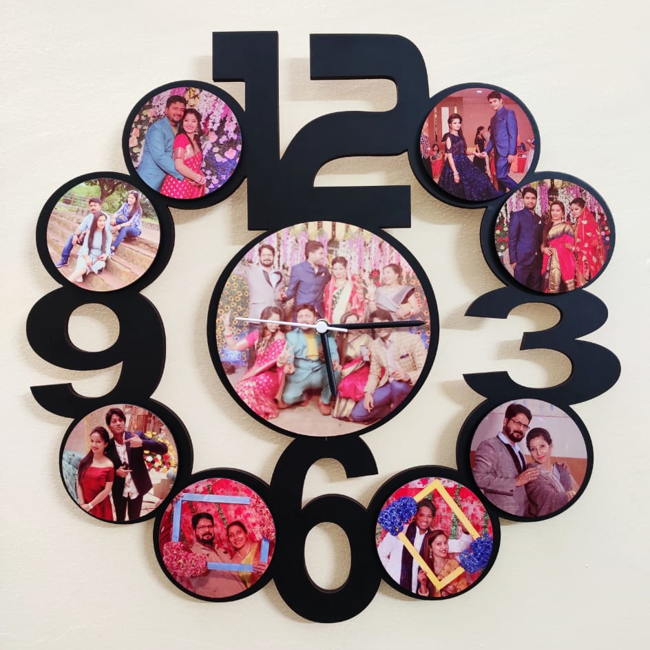 customized photo wall clock
