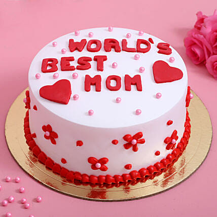 World Best Mom Birthday Cake