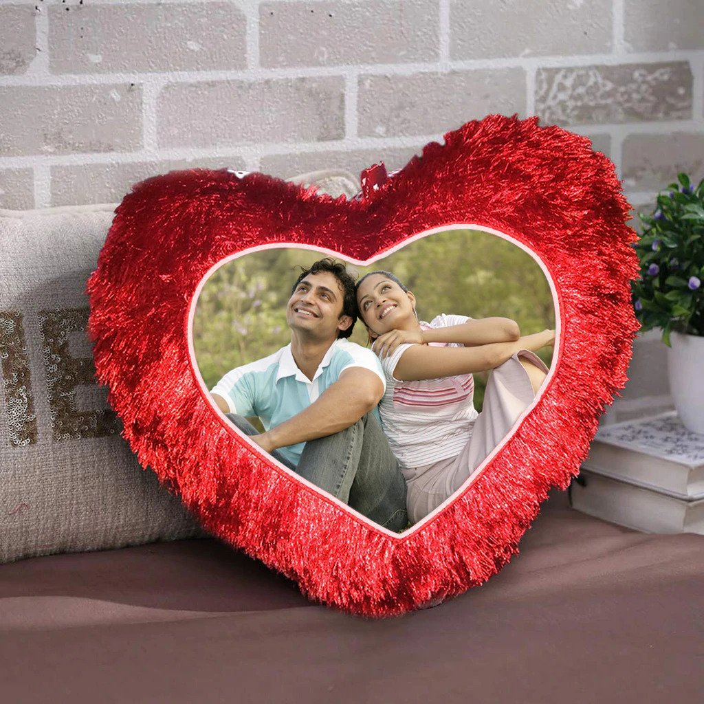 Heart Shape Lovely Photo Cushion