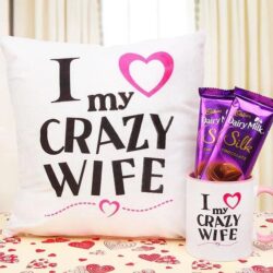 Lovely Crazy Wife Customized Cushion