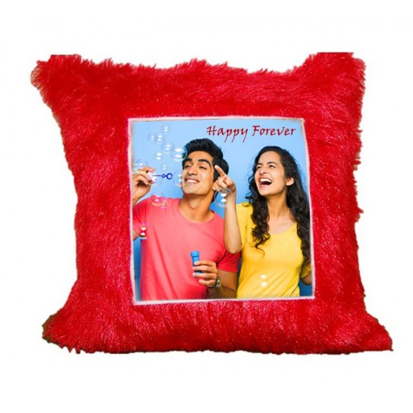 Lovely Red Photo Cushion