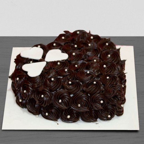 Lovely Heart Shape Chocolate Cake