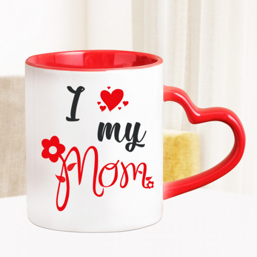 Trendy Heart Handle Mug For Mother's day
