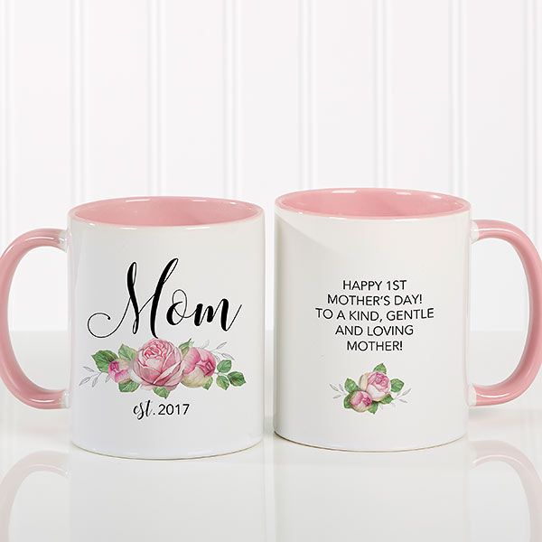 Personalized Pink Color Mug For Mom