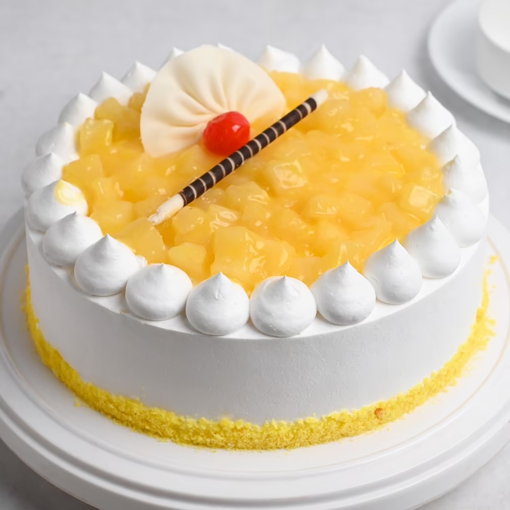 Pineapple Cream Cake For Hubby