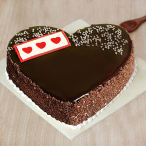Heartshape Choco Flavour Black Forest Cake