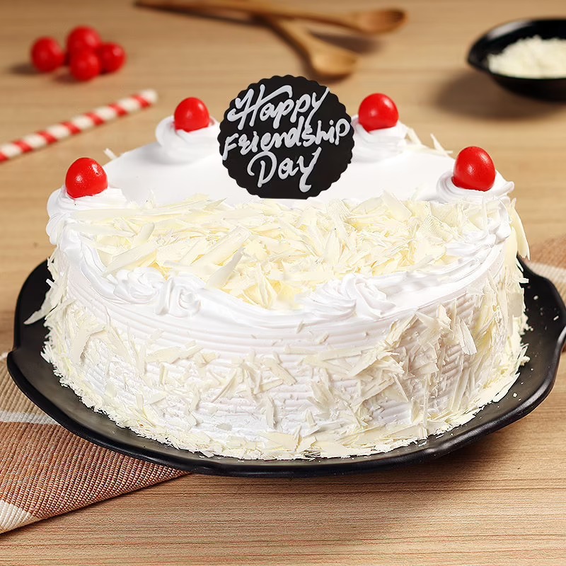 White Forest Cake For Friendship Day