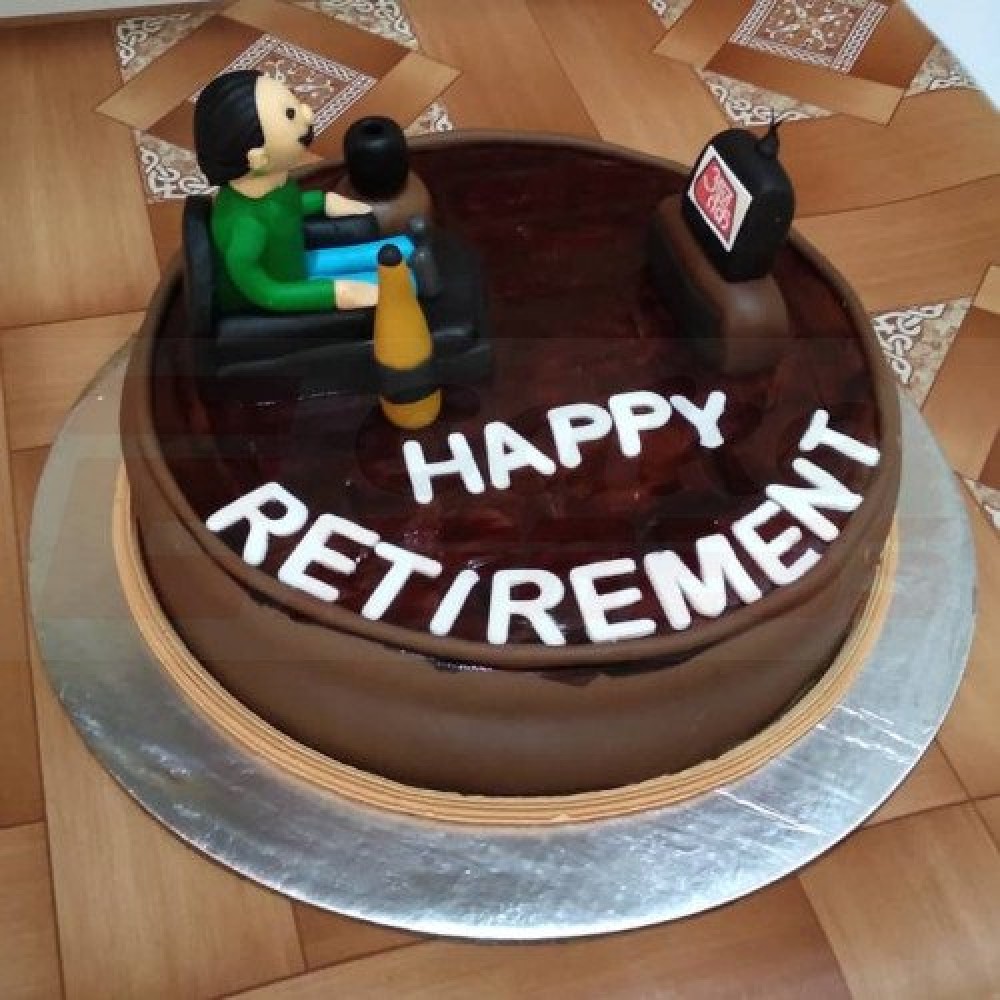 Lady Retirement Theme Fondant Cake » Cake Express India