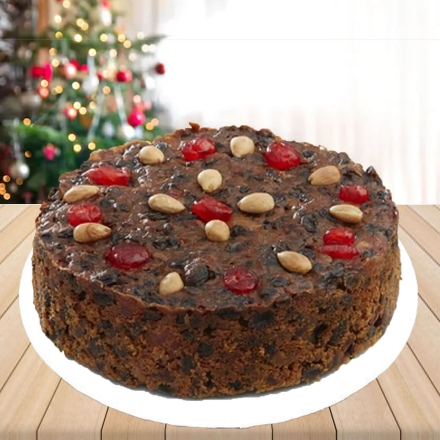 Cherry Almonds Topping ChocoChip Dry Cake