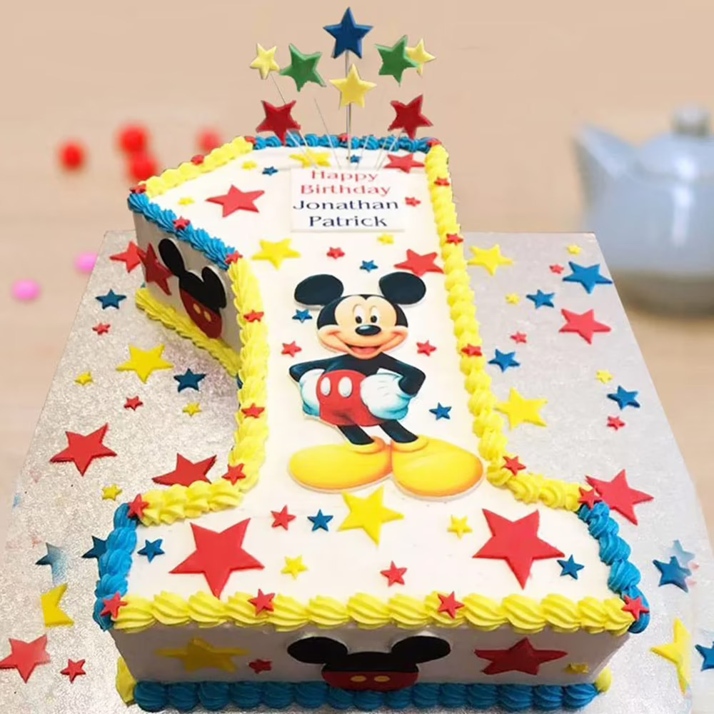 1st Birthday Micky Mouse Theme Cake