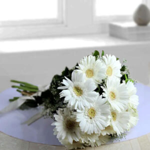 Bunch Of White Gerbera Flowers