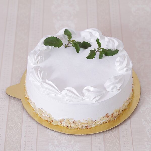 Delicious Almond White Forest Cake