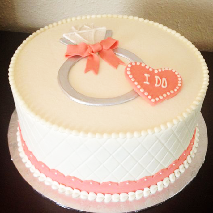 Engagement Ring Theme Cake
