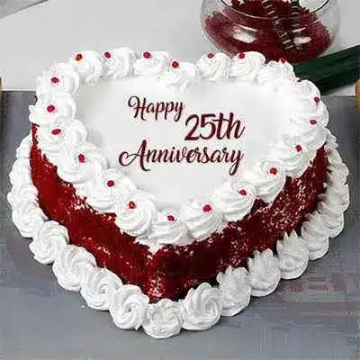 25th Anniversary red Velvet Cake
