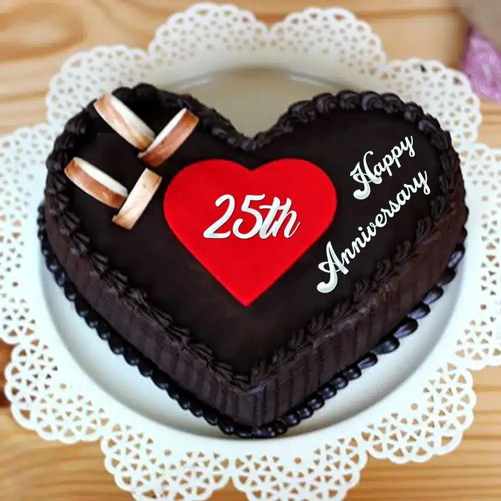 silver & white 25th anniversary cake | 25 anniversary cake, Anniversary cake,  25th wedding anniversary cakes