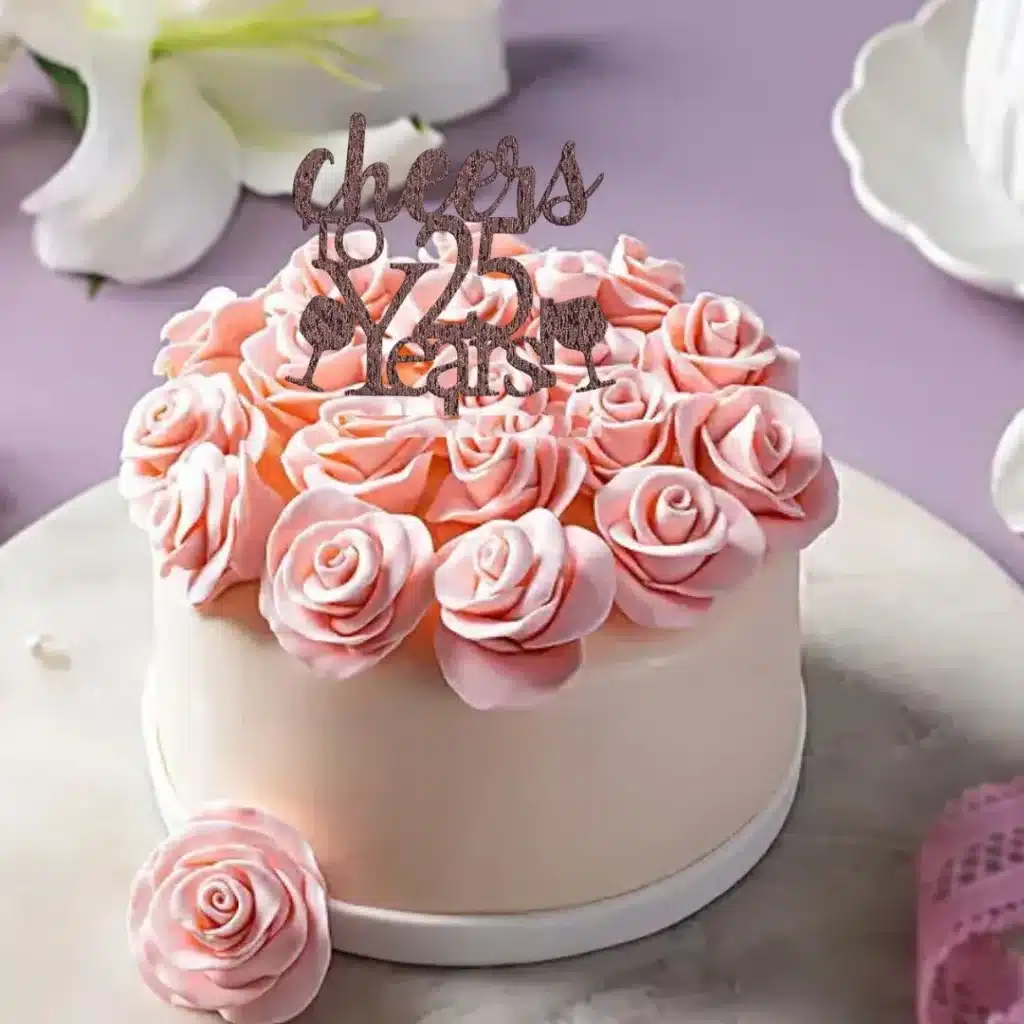 A 25th Anniversary cream cake in a... - Tricks 'n' Treats | Facebook