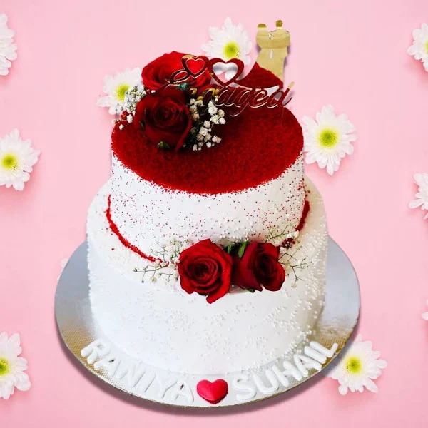 Engagement Red Velvet Cake