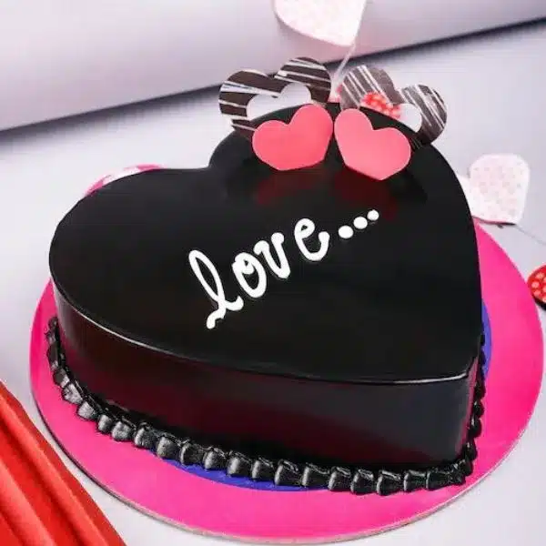 Heartshape Dark Chocolate Cake