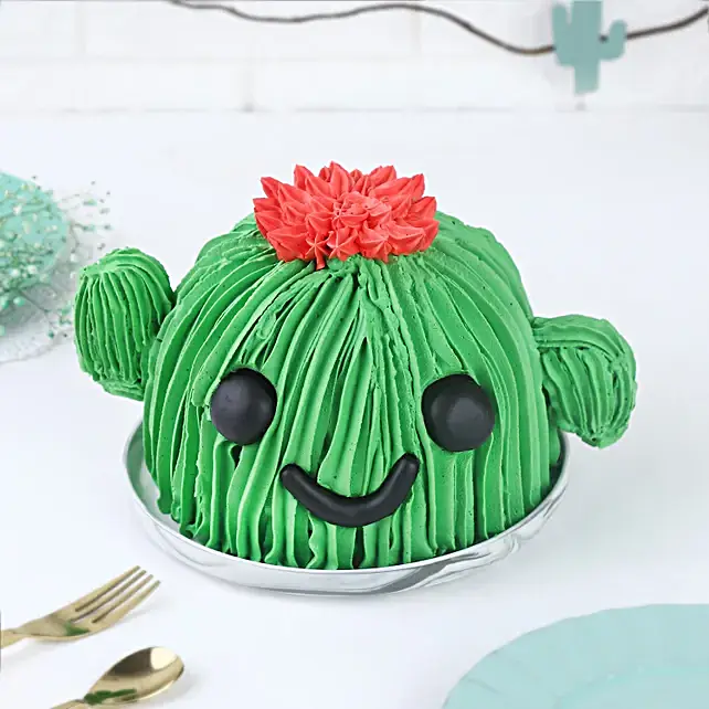 Lovely Cactus Theme Cake Copy