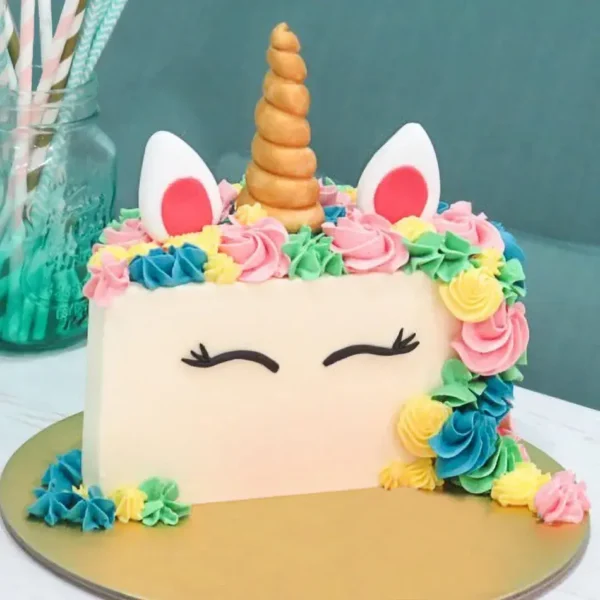 Half Year Birthday Unicorn Theme Cake