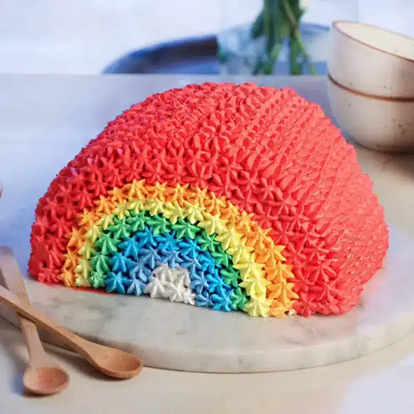 Half Year Rainbow Theme Cake