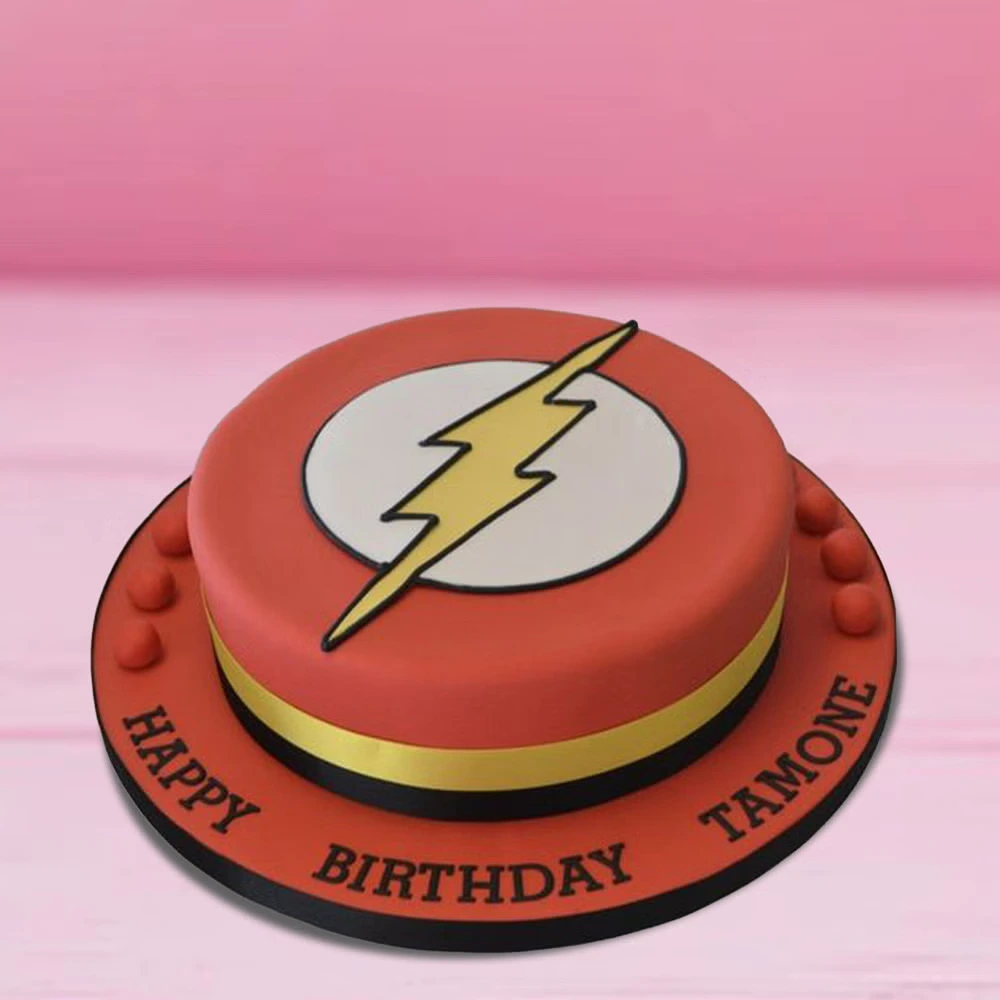 DC Flash Theme Cake