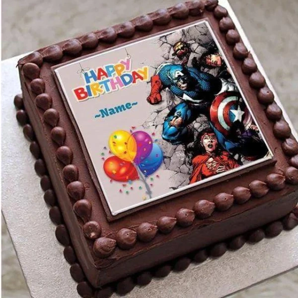 Avengers Theme Birthday Cake | bakehoney.com