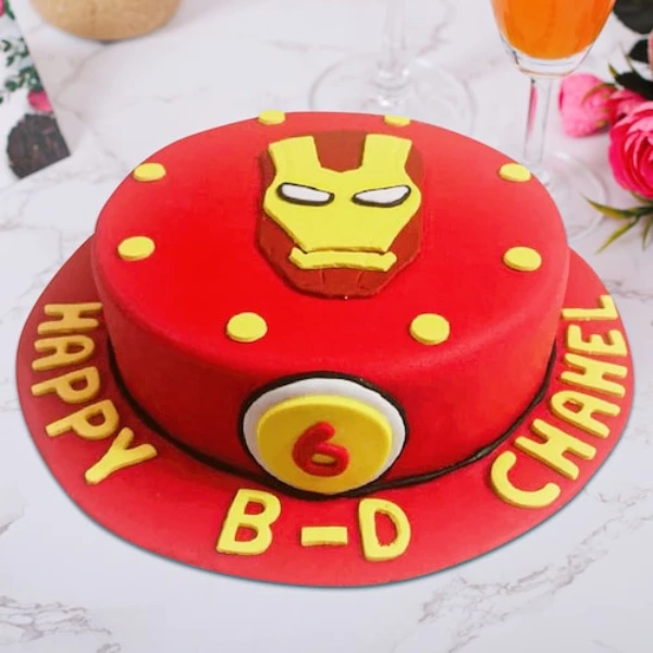 iron man theme cake