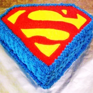 superman logo cake