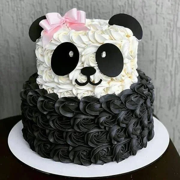 2 Tier Panda Theme Cake