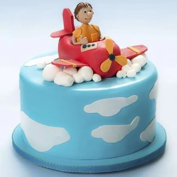Airplane Pilot Theme Cake