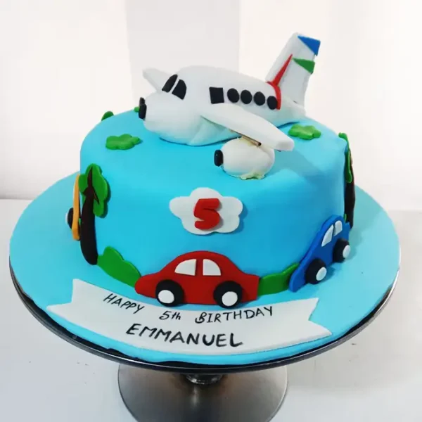 Airplane theme cake