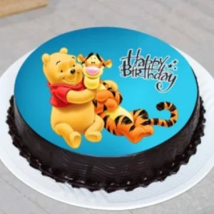 Customized Winni The Pooh Theme Cake
