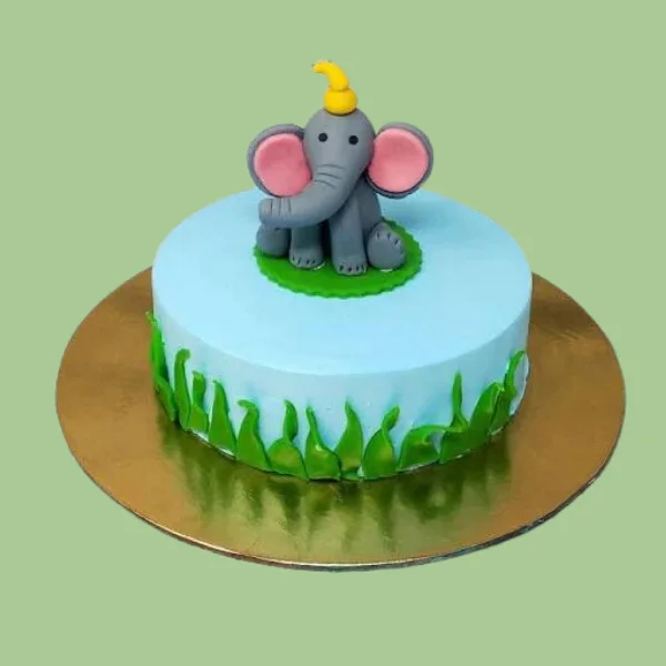 Cute Elephant Theme Cake