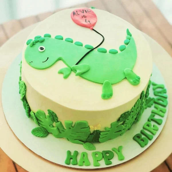 Dinosaur Kid Theme Cake