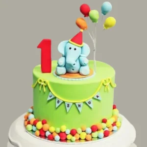 Elephant Theme Birthday Cake e1691046155118