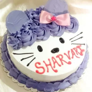 Kitty Theme Birthday Cake