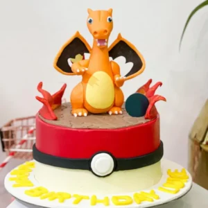 Lovely Charizad Pokemon Cake