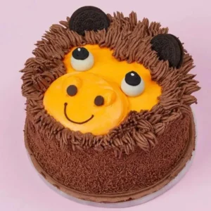 Monkey Theme Chocolate Cake