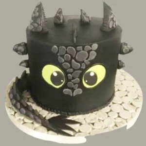 Night Fury Dragon Theme Cake