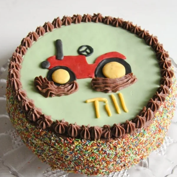 Tractor Theme Cake