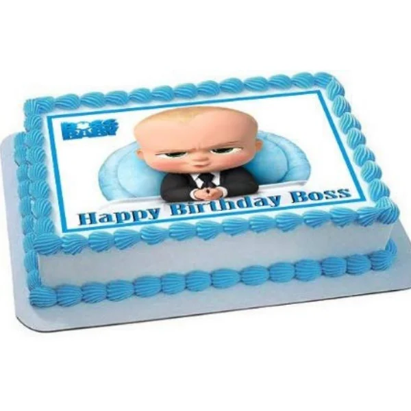 boss baby photo cake
