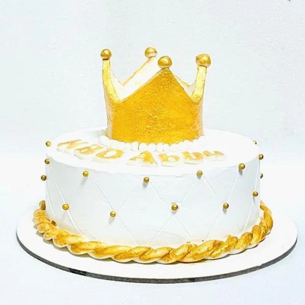 crowned birthday cake