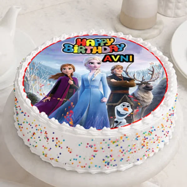 customized frozen theme cake