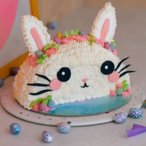 cute bunny theme cake